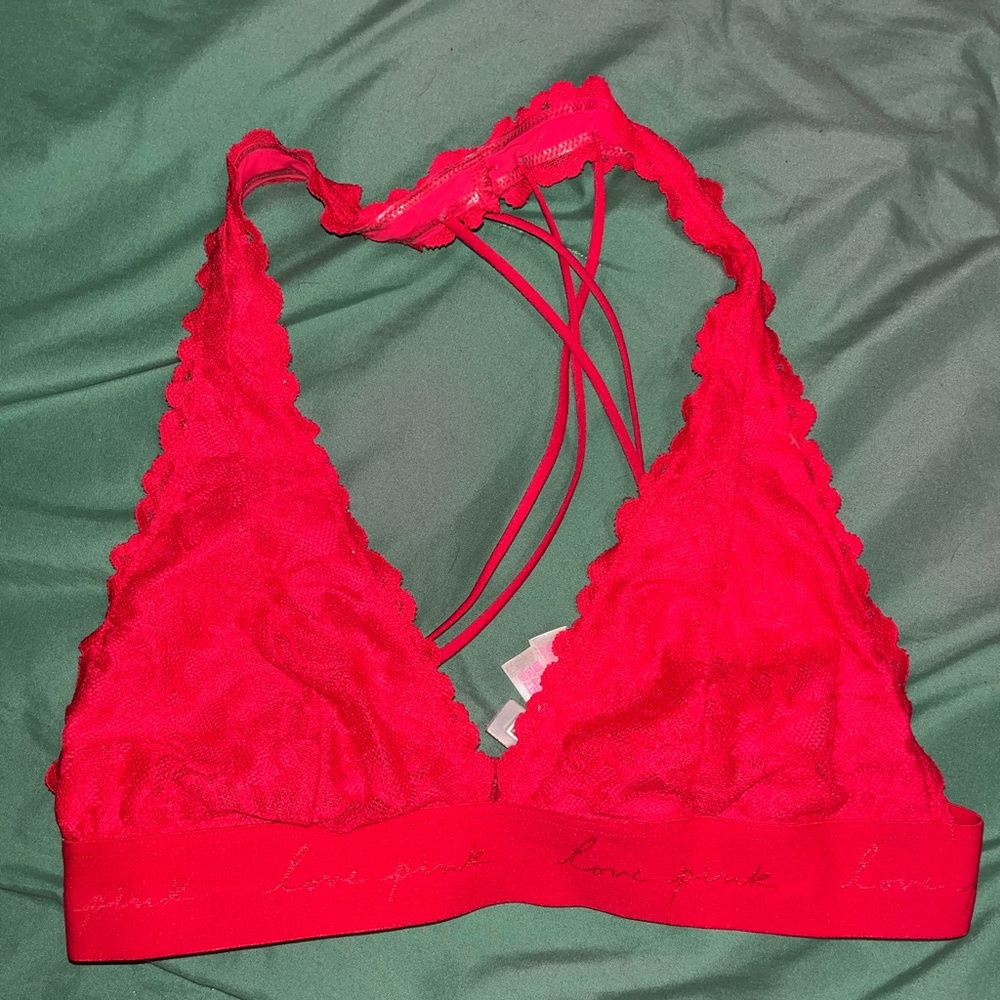Red Victoria’s Secret pink bralette